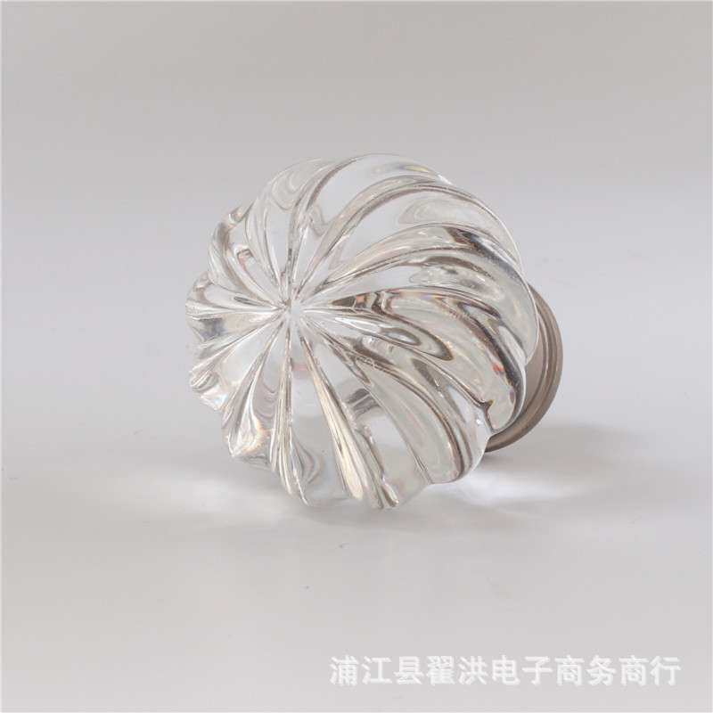 高档欧式水晶拉手 单孔衣橱柜门把手 新款麻花螺旋南瓜球型拉手