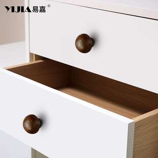 原木风家具柜子柜门拉手个性创意橱柜衣柜门蘑菇拉手抽屉木质把手