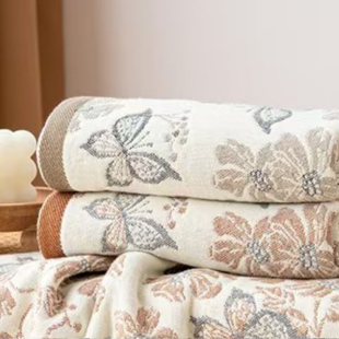 汉麻毛巾两条装 75cm 瑞拉蝴蝶