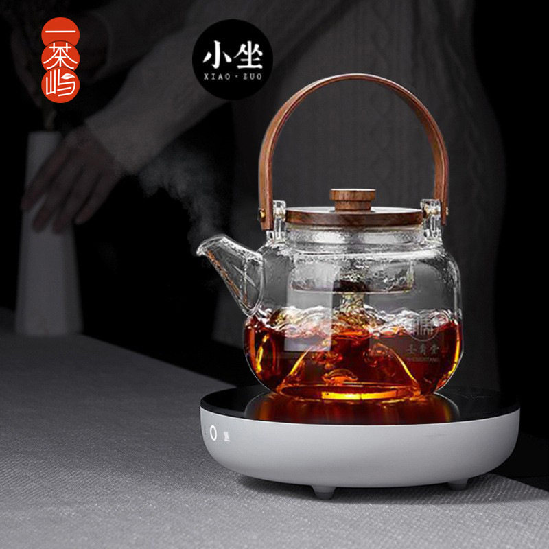 小坐知炉小型家用电陶炉玻璃壶煮茶器超薄电茶炉铁银壶提梁烧水壶