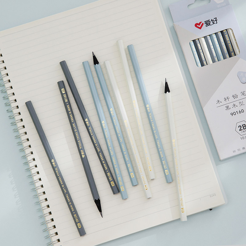 速发三年二班2b铅笔生学小用素笔专业2B铅笔儿童美术生炭描文具