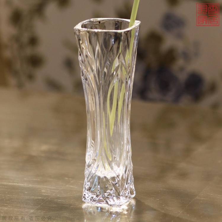 现货速发透明玻璃花瓶简约时尚餐桌酒店客房一枝花台面摆件迷你插