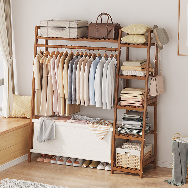 速发奶油帽卧室挂风架小衣衣架子收纳神器家用实木创意多功能置物