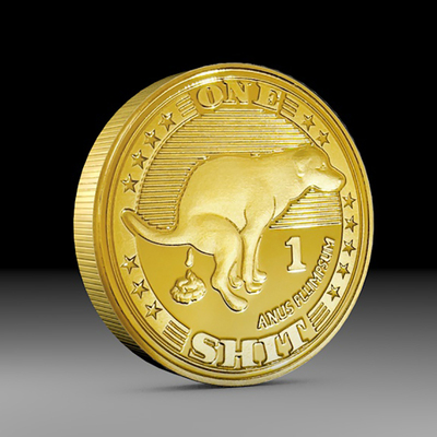 速发 SHIT 屎币实物礼属硬币狗创意纪念章精致把玩物件工艺金品