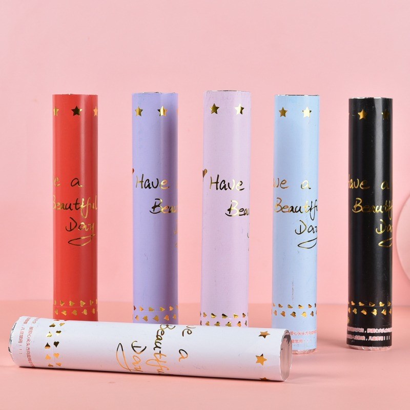 现货速发婚礼生日手拧小礼炮喷花筒手持拉炮礼花开工派对道具结婚
