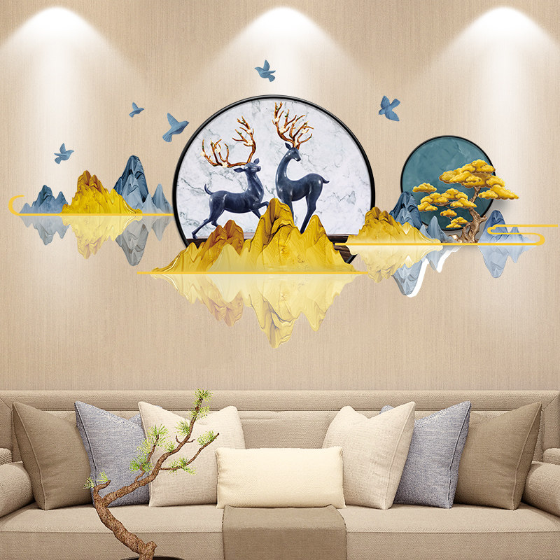 速发客厅墙上装饰画墙面贴画电视背景墙贴纸墙壁纸自粘立体遮丑神