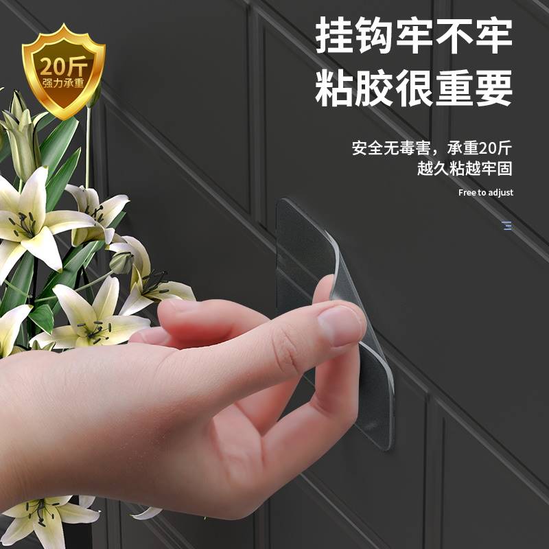 现货速发挂钩强力黏胶贴墙壁壁挂承重吸盘厨房挂勾子黏钩挂夹黏贴