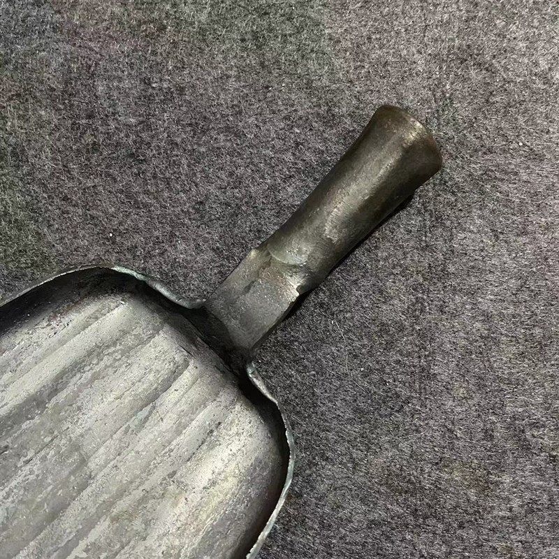 现货速发一体成型传统手工锻打家用炒菜勺铲灰铲方铲木柄厨具老式