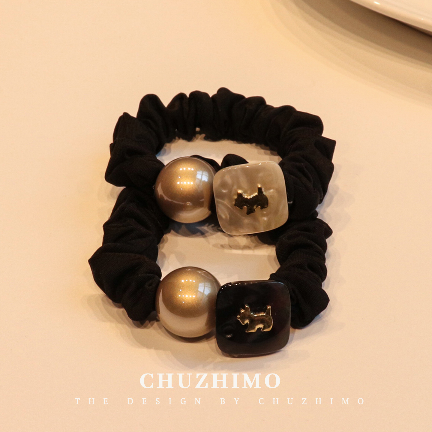 韩版卡通小狗大肠发圈