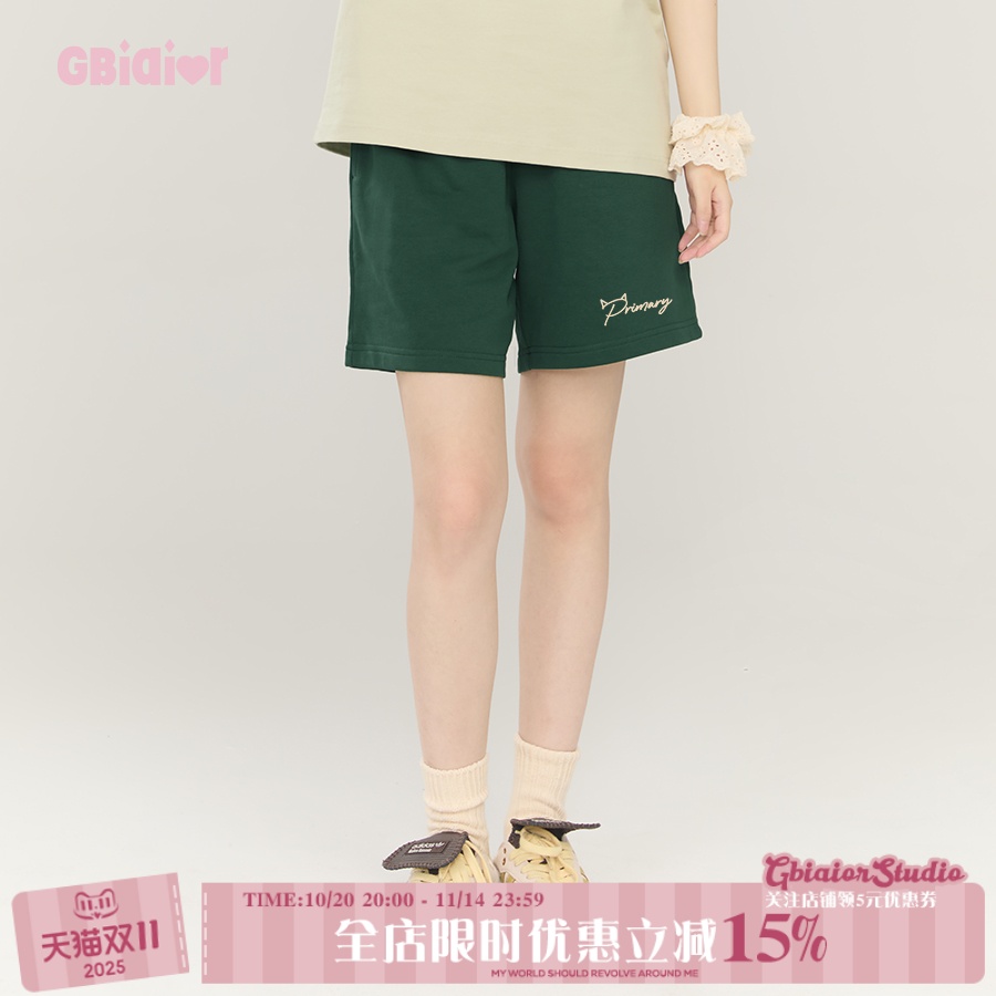 Gbiaior260克重磅棉休闲百搭短裤