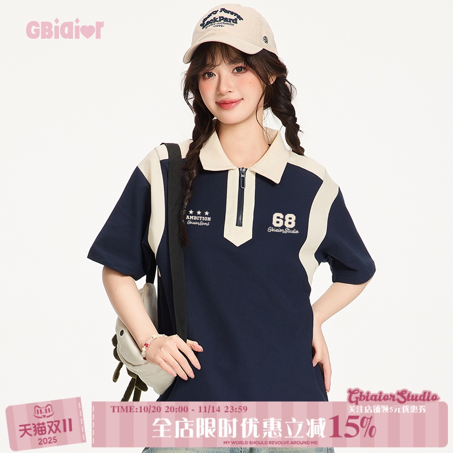 Gbiaior美式复古POLO短袖