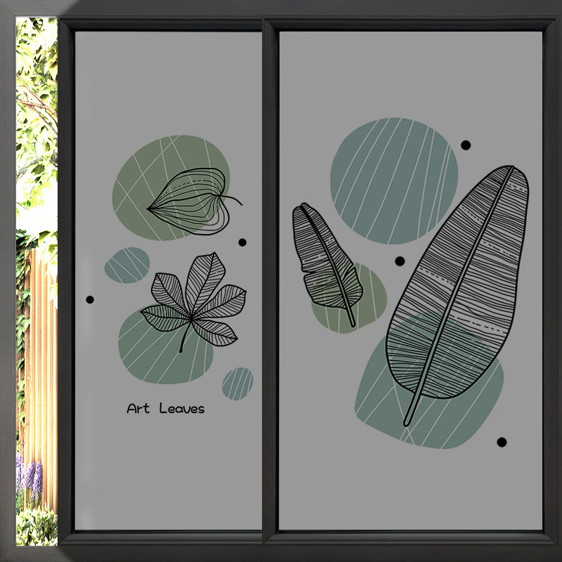 速发窗户遮光遮纸玻璃贴膜防窥防全光磨砂贴玻璃纸走贴光台遮神器