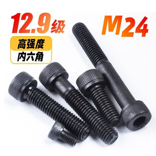 速发12.级高强度内六角螺丝螺钉 DI加21长螺六角杯头内丝M24