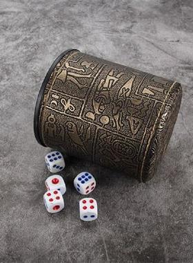 Dice Cup Set Egyptian Pattern Anti-skidding Anti-Cheating