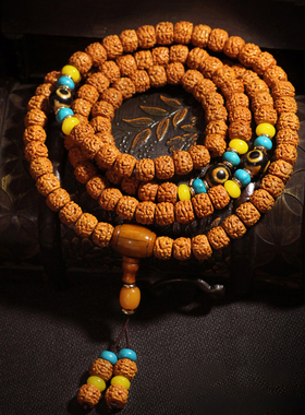 小金刚菩提子手串108颗佛珠项链长款配饰女尼泊尔藏式文玩手链男