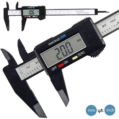 150mm 100mm Electronic Digital Caliper Carbon Fiber Dial Ver