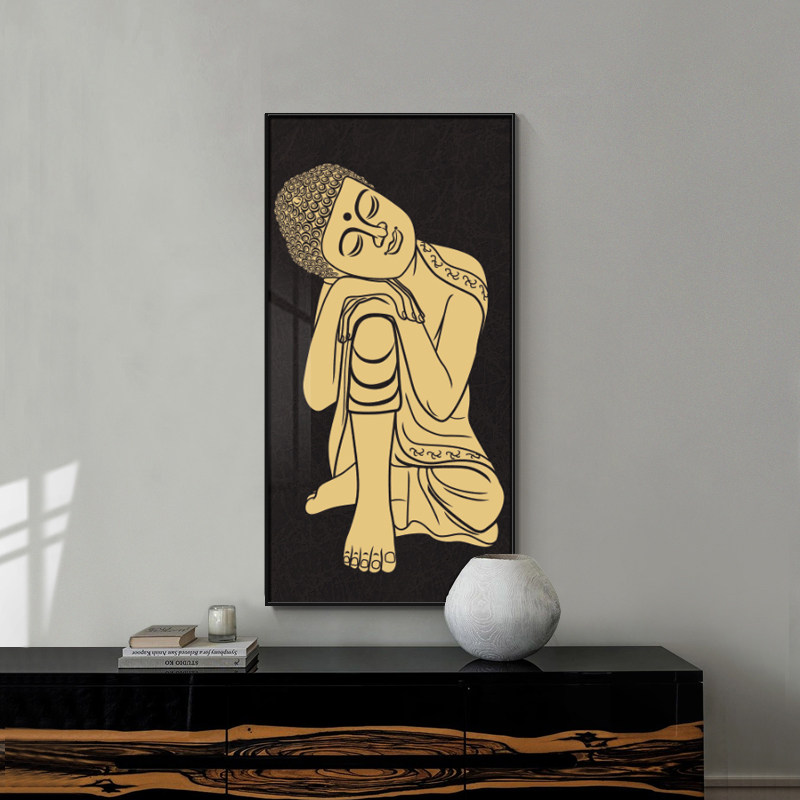 佛手莲花挂画东南亚泰式瑜伽馆养生馆装饰画禅意佛像酒店会所壁画