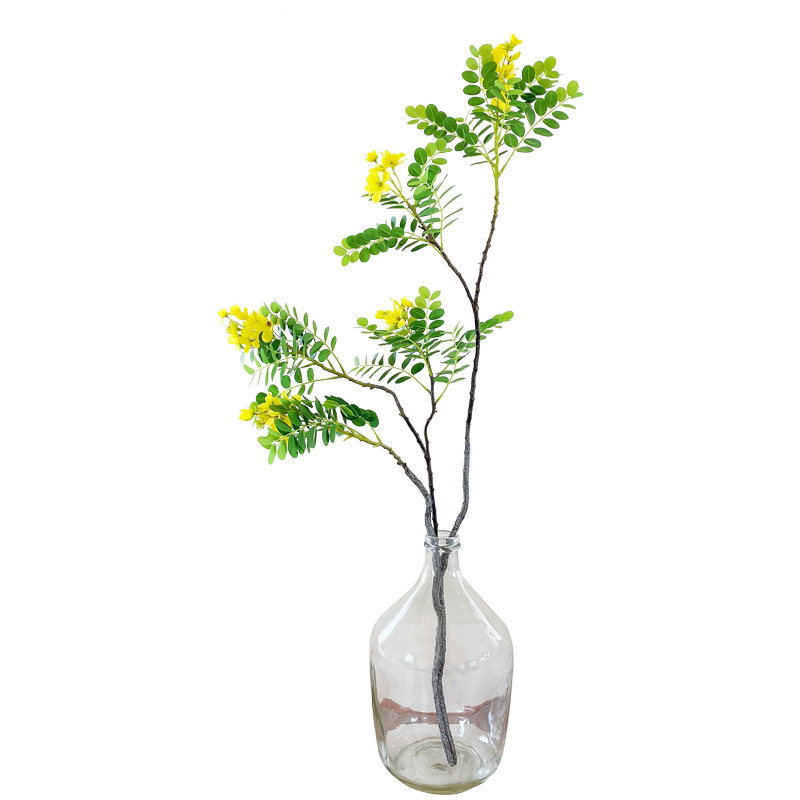 极速楼夏家仿真绿植黄愧花假花落地植物客厅卧室ins风小清新花卉