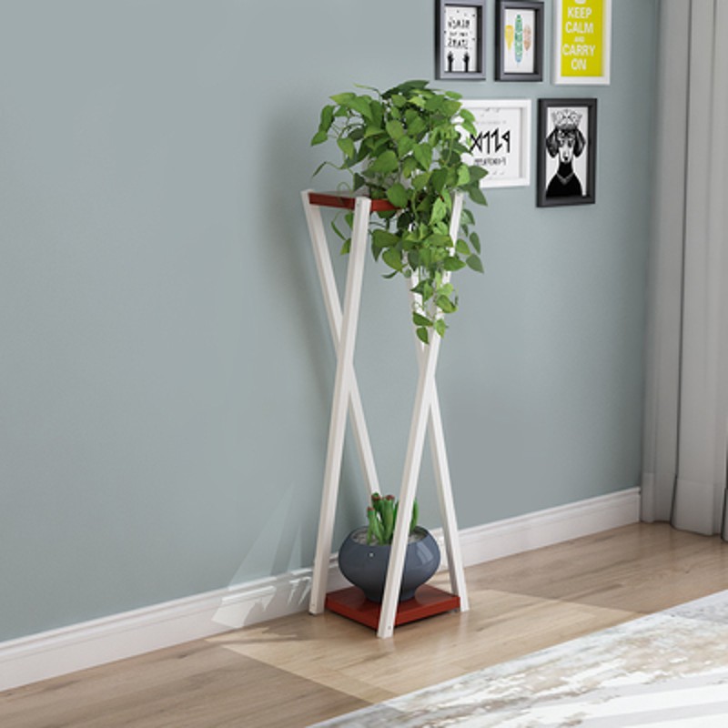 花架欧式置物架玄关客厅绿萝铁艺阳台室内简约花架子地面 落地式