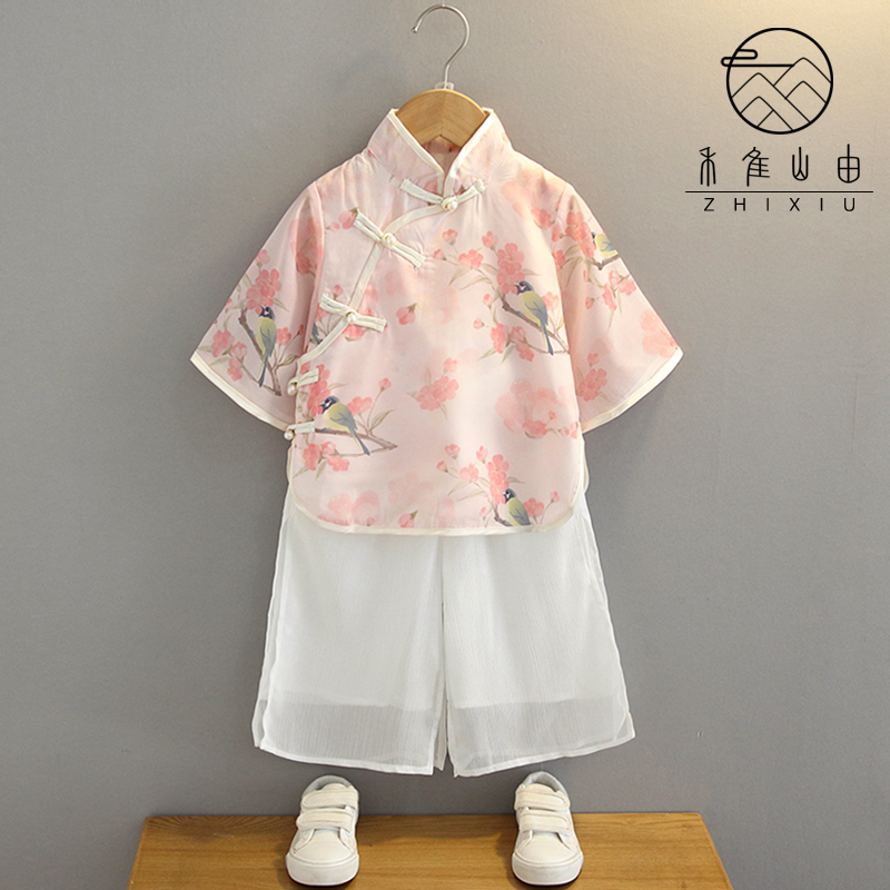 女童汉服春夏儿童唐装中国风复古舞蹈国学古筝民族超仙演出古装