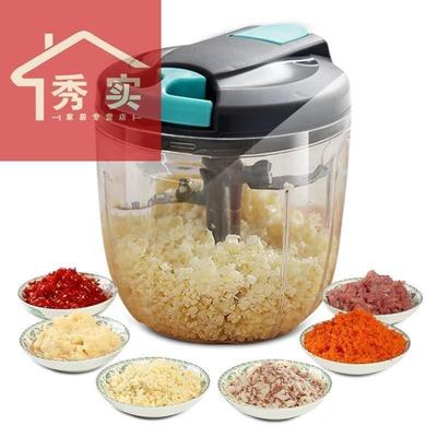 高端大蒜粉碎机搅拌葱打花生x碎家用手动辣椒机器厨房蒜泥器绞奢