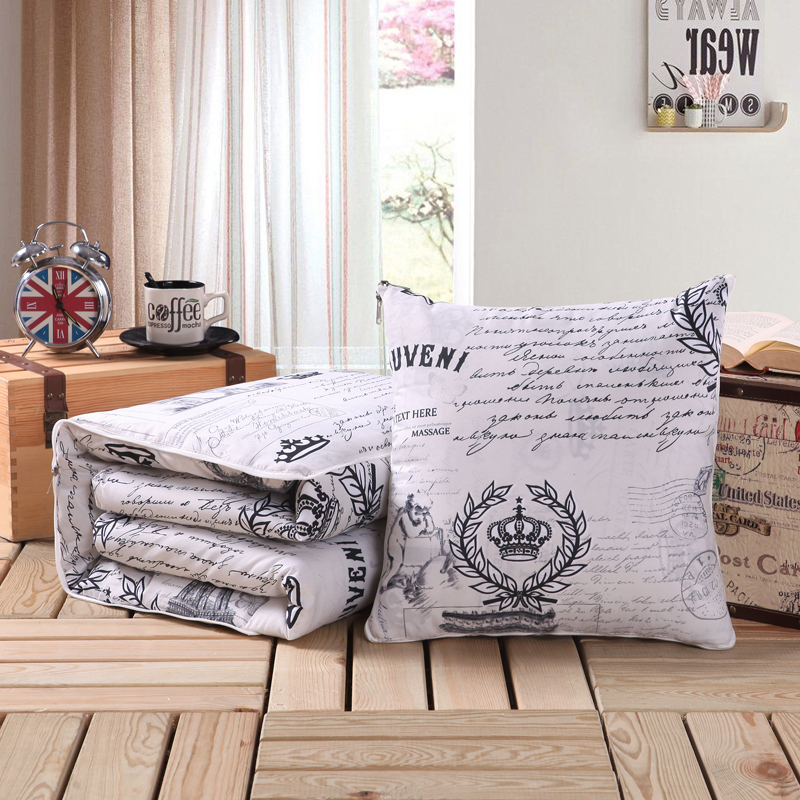 多功车载能抱枕被子两用沙发靠背垫三合一全棉纯棉办公室午睡枕头