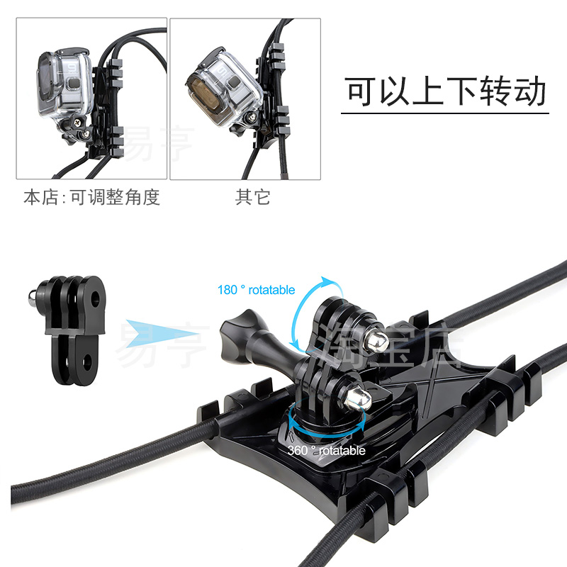 栅栏支架适合GoPro Hero运动相机手机棒垒球网球比赛浆板固定夹子