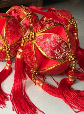 三月三绣球舞蹈道具广抛西手工绣球结婚绣球民族M18298d绣鼓传花