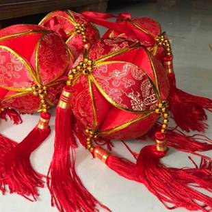 三月三绣球舞蹈道具广抛西手工绣球结婚绣球民族M18298d绣鼓传花