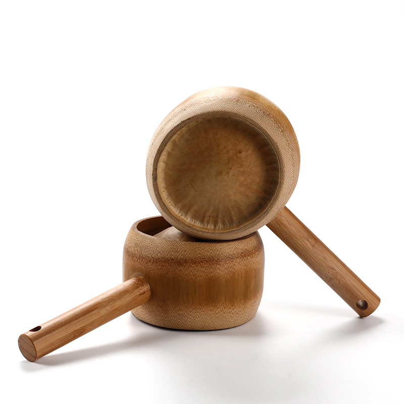 家用竹制长柄水勺水瓢 厨房盛水舀子 中式加厚带柄大号竹木勺子