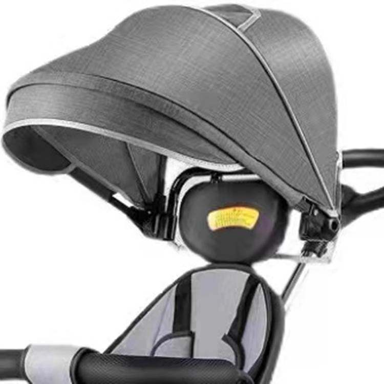 溜娃遛娃神器配件前后PU静音煞车轮遮阳棚手推杆通用挂包餐盘