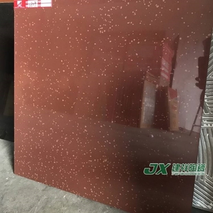 新品瓷砖全红抛光砖红金点印度红大门砖800X800红麻石地砖旗台砖