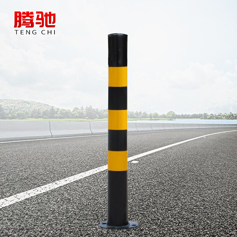 腾驰CT75cm红白道口柱钢管警示柱隔离桩路桩铁立柱防撞柱反光固定