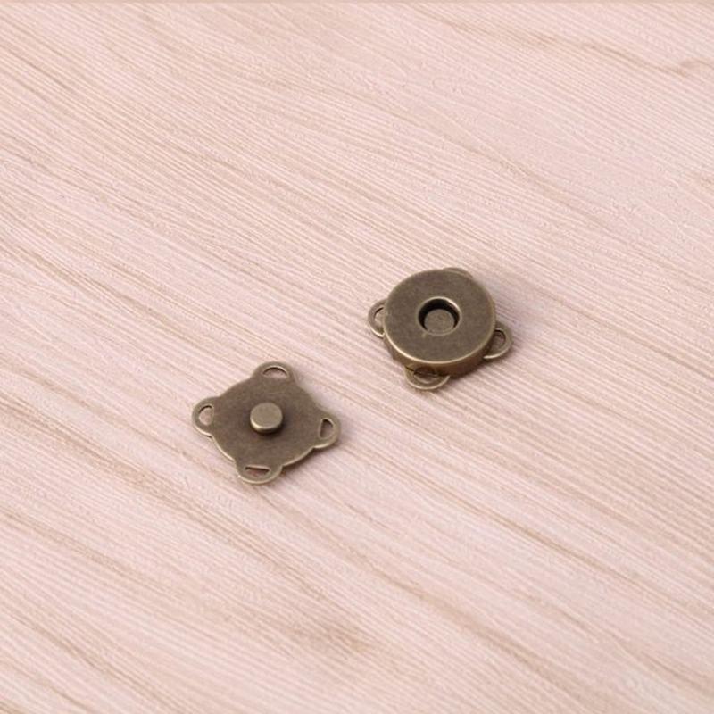 10PCS14/ 18mm DIY Magnetic Snaps Purse Clasp Closures Metal