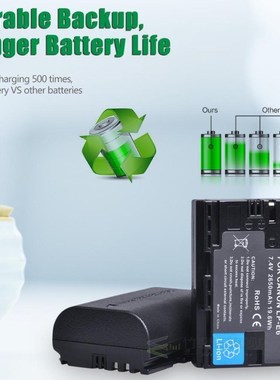 2650mAh LP-E6 LPE6 LP-E6N Battery for Canon EOS 5D Mark IV 5