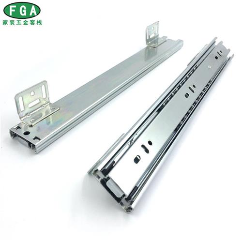 厨房拉篮轨道滑轨调味篮碗篮碗柜导轨三节轨底装侧装橱柜抽屉滑d