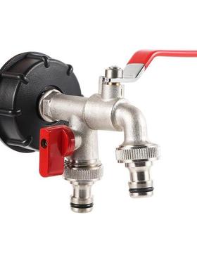 S60X6 IBC Tank Adapter Double Outlet Water-tap Kit Water-tan