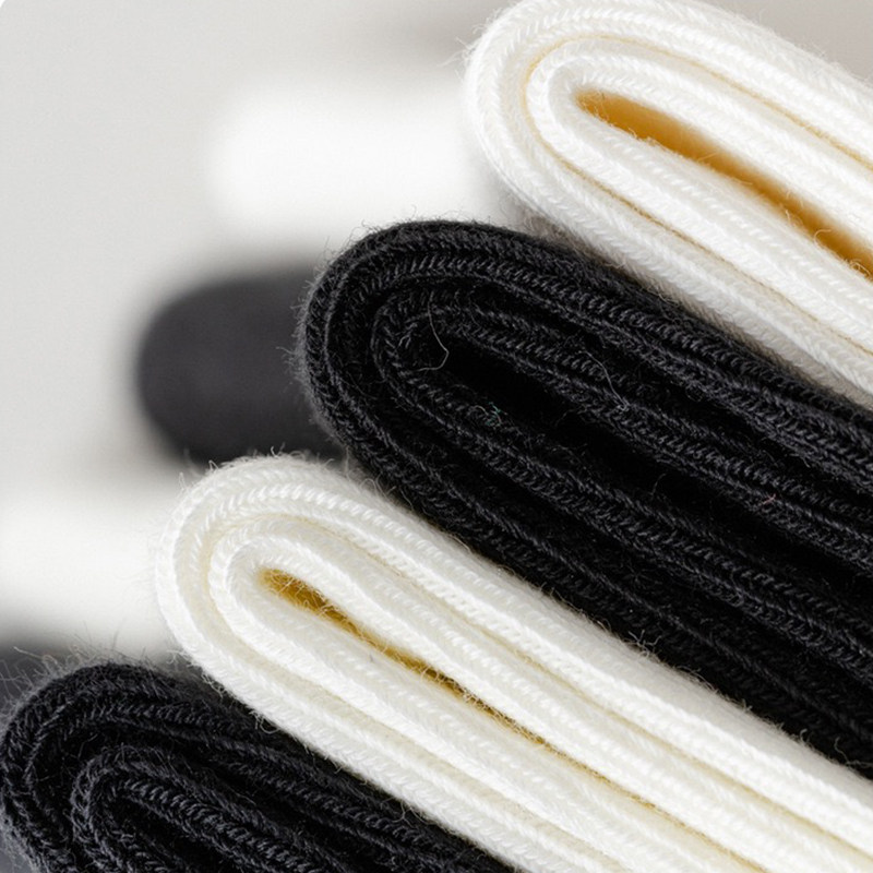 高品质纯棉袜子女春秋款黑色小腿袜冬季全棉短袜配小皮鞋jk中筒袜