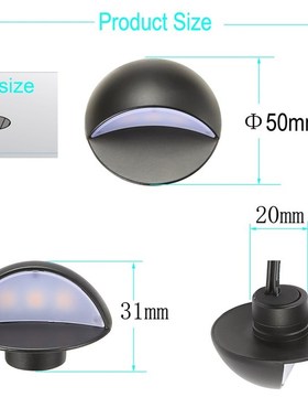 10Pcs/set 50mm Black Half Moon Waterproof Garden Yard Pathwa
