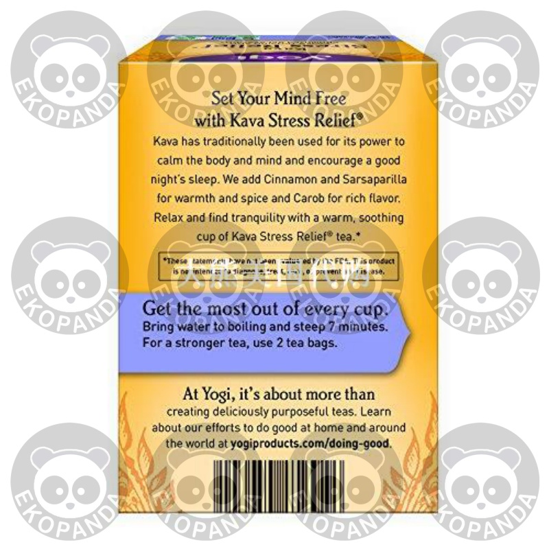 Yogi Tea, Herbal Kava Stress Relief, 16 Count (Pack of 6)