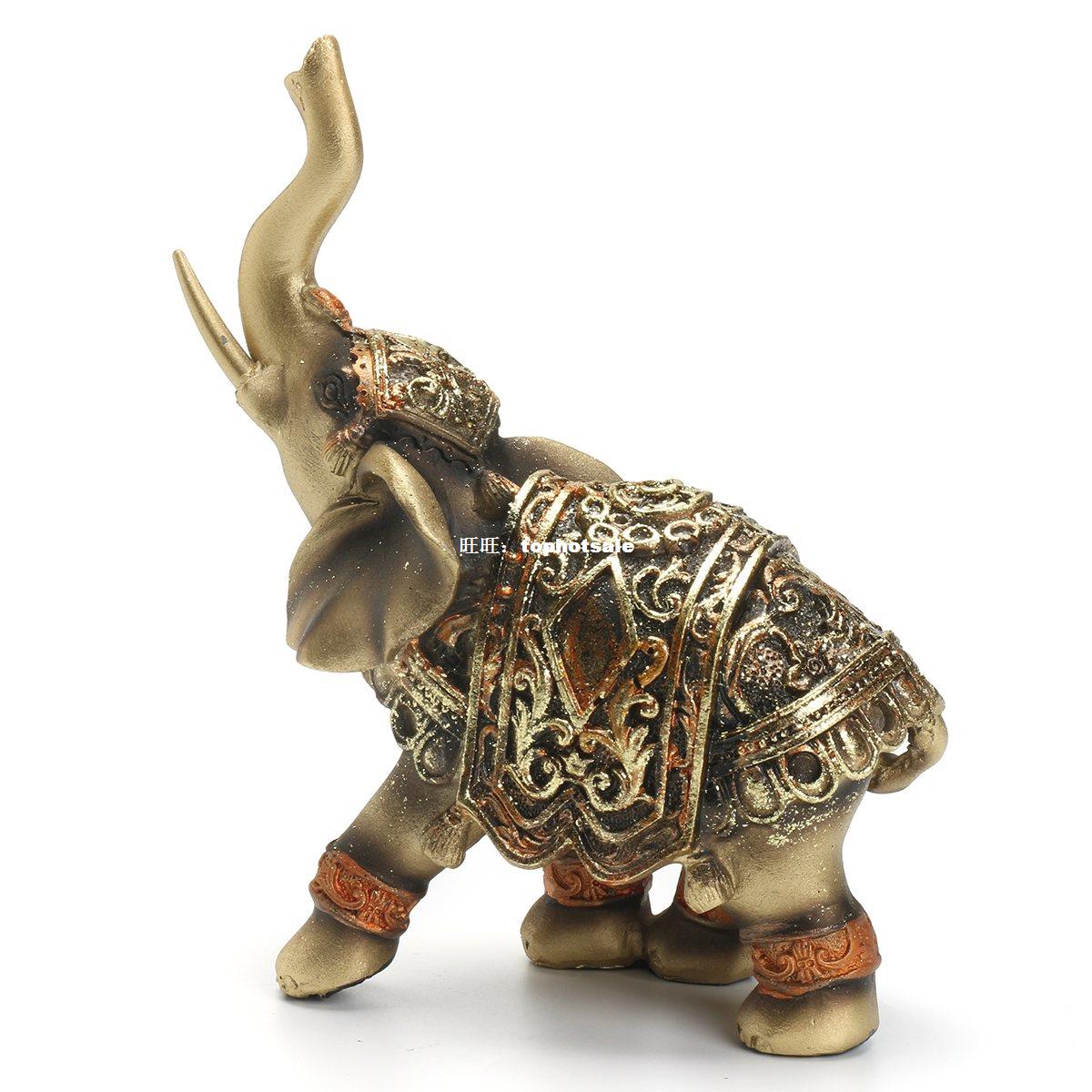 Feng Shui Elegant Elephant Statue Sculpture Lucky Wealth Fig