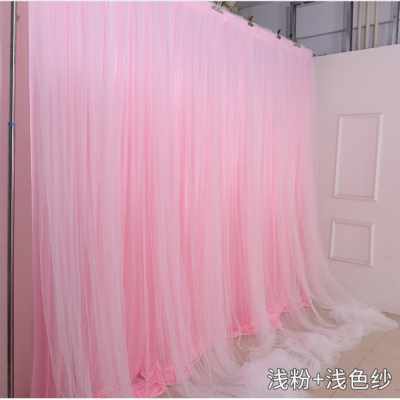 新品厂销销产纱幔婚庆背景婚礼用生日背景布幔装S饰舞台幕布直播
