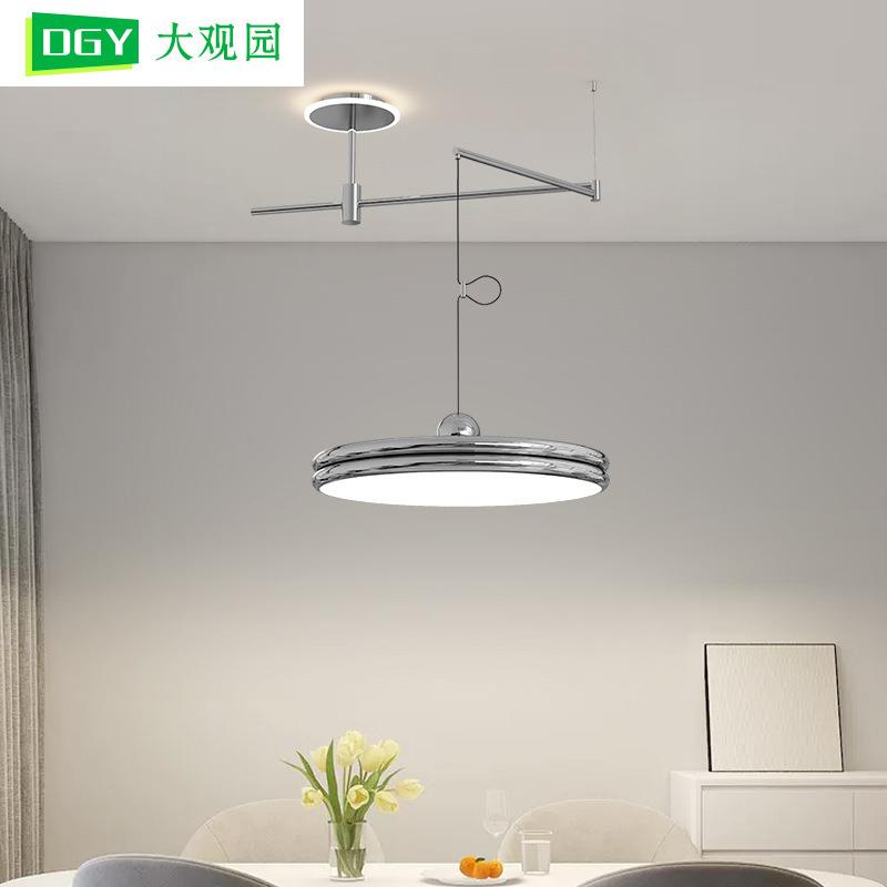 餐厅吊灯现代简约餐厅灯饭厅餐桌灯具创意个性吧台飞碟摇臂吊灯