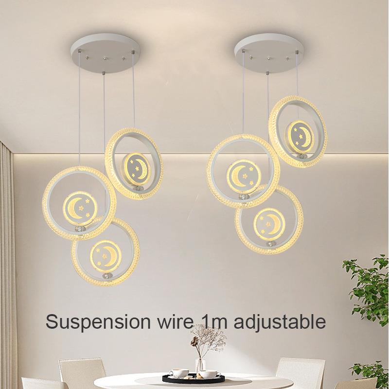 笑脸LED餐厅吊灯简约现代餐桌灯具吧台客厅吊灯书房茶室茶桌灯饰