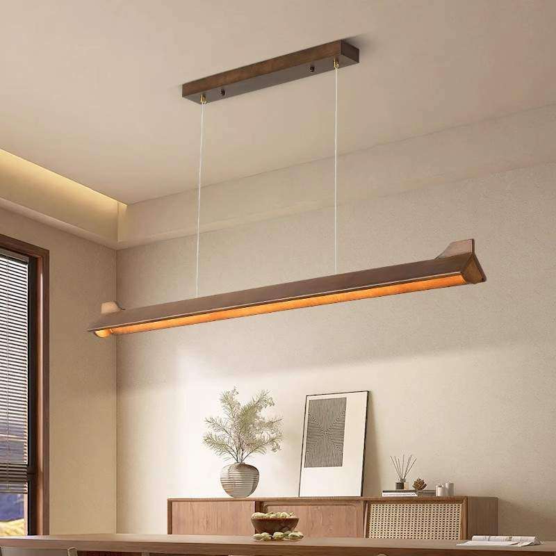 禅意茶室实木长条灯新中式胡桃木色餐厅护眼吊灯书房餐桌一字吊灯,纺织面料/辅料/配套,纺织机械配件,淘宝优惠券,粉丝福利购,淘宝优惠卷