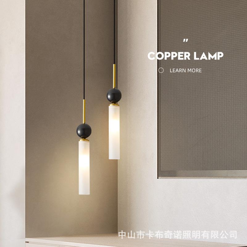 卧室床头吊灯主卧现代简约高级感意式高端极简吧台小吊灯2023新款