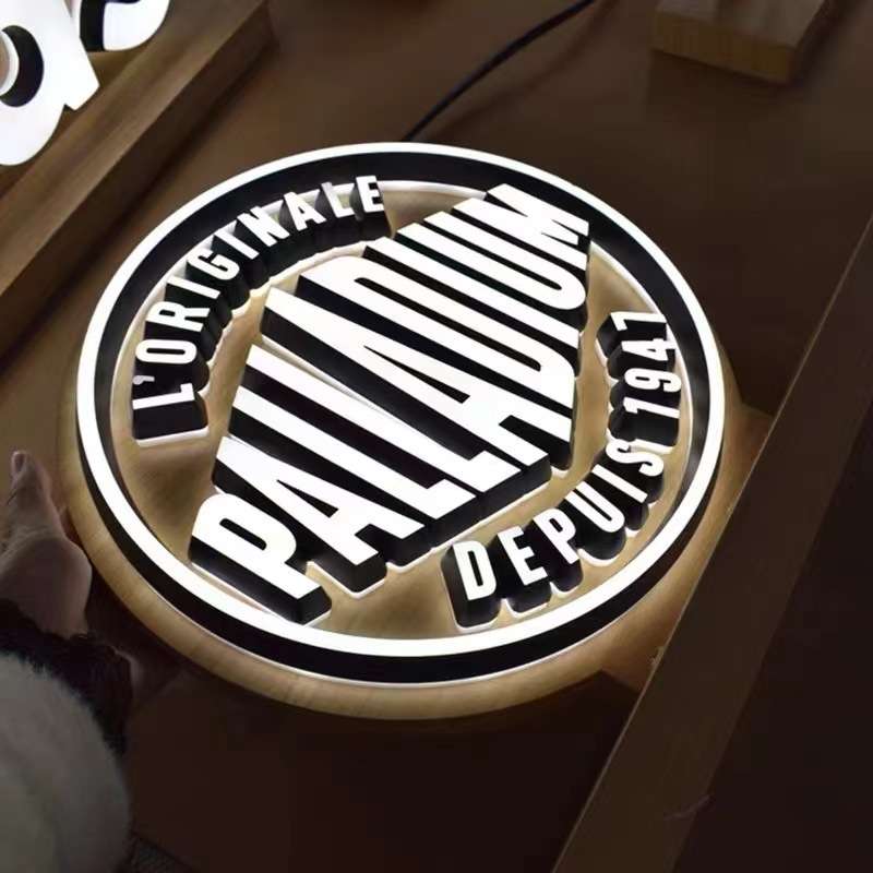 led广告招牌亚克力三面发光字招牌门头制作三面通体发光字定 做