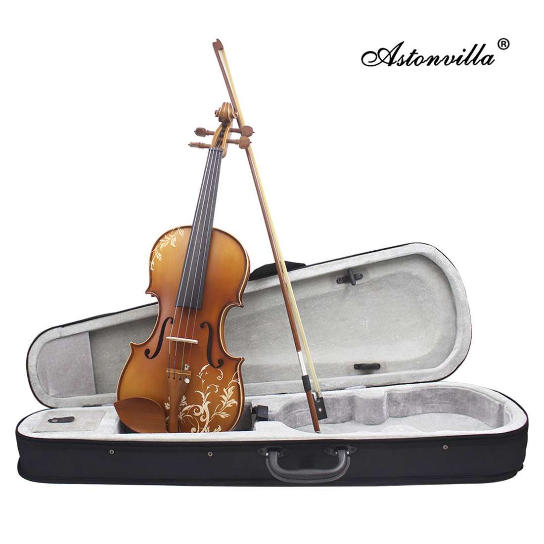 跨境violin小提琴4/4雕花提琴实木成人学生入门演奏手工提琴厂家