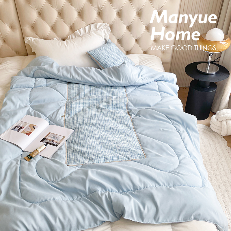 蔓越家 ins风纯色抱枕s被沙发抱枕被子两用卧室空调午睡毯车载毯