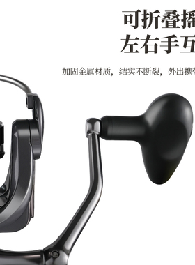 全金属12+1无间隙m远投轮纺车轮锚鱼轮锚杆海竿10000型渔轮鱼线轮